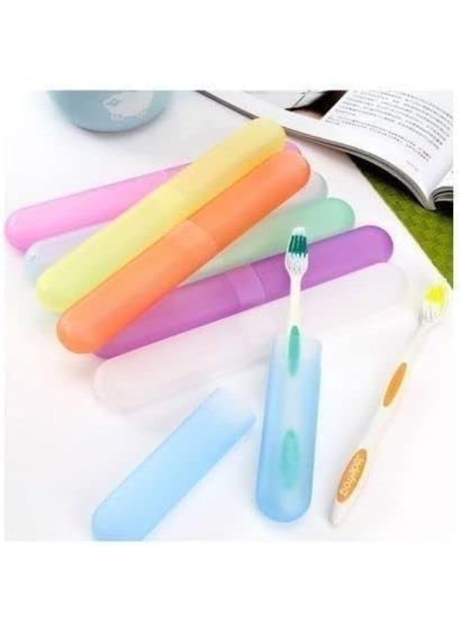 علبة سفر لفرشاة الأسنان (4 قطع)، غطاء لفرشاة الأسنان، حامل فرشاة أسنان محمول للسفر، مناسب للتخييم، المنزل، المدرسة، والعمل - Image 2